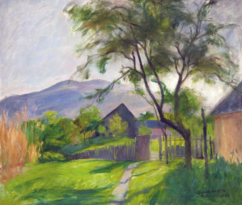 Benkhard Ágost (1882-1961): Felsőbányai kert, 1946