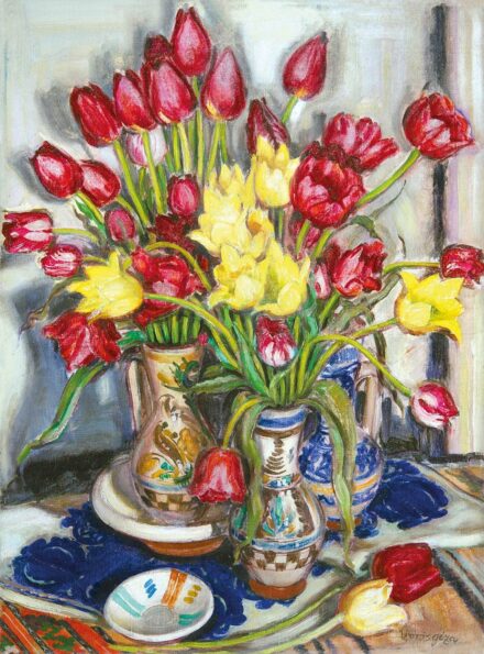 Vörös Géza (1897-1957): Tulipános virágcsendélet