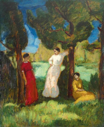 Iványi Grünwald Béla (1867-1940): Lányok Nagybányán, 1903 körül