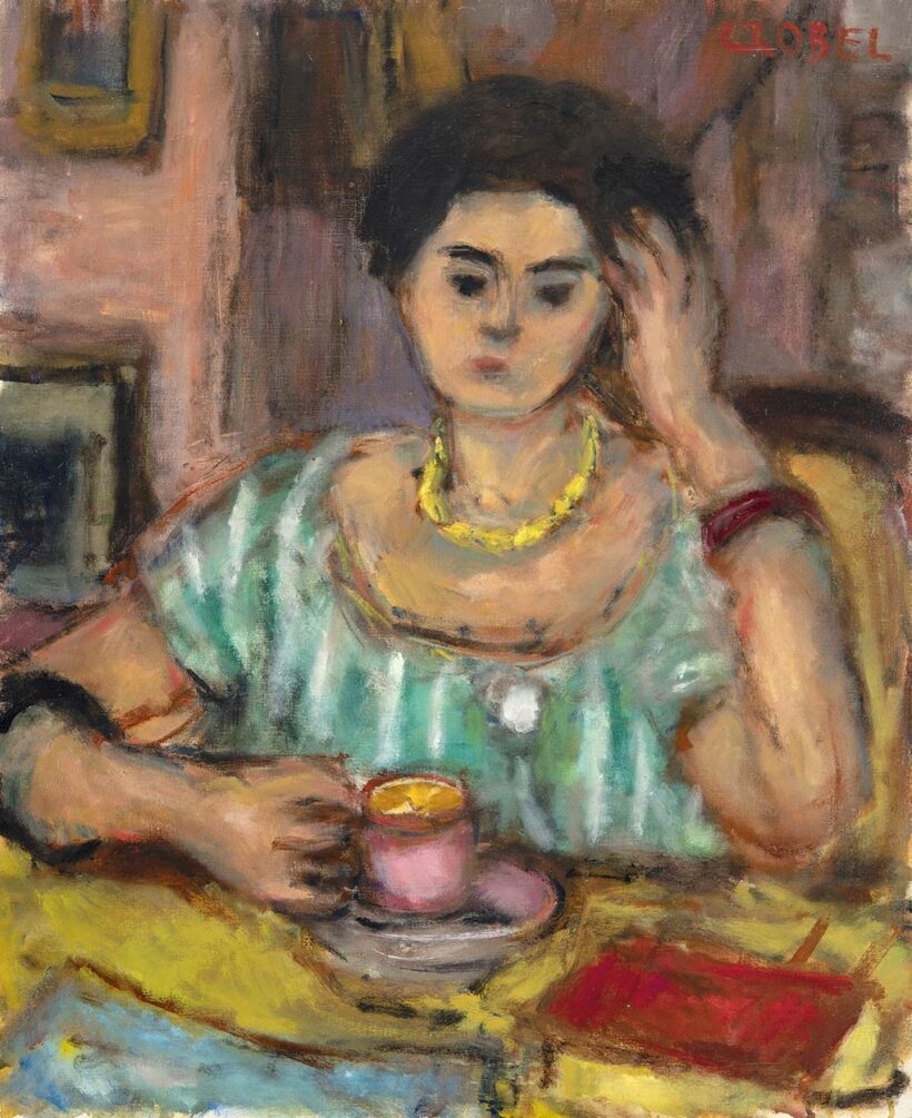 Czóbel Béla (1883-1976): Kávézó nő, 1960-as évek