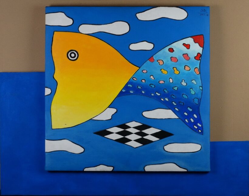 Kilian Leonard Dax (1954): Mediterán táj, hallal 2006.IX