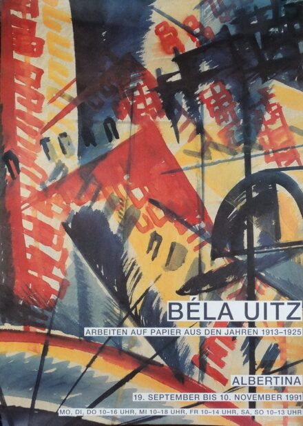 Uitz Béla (1887-1972): Kiállítási plakát, Bécs, 1991
