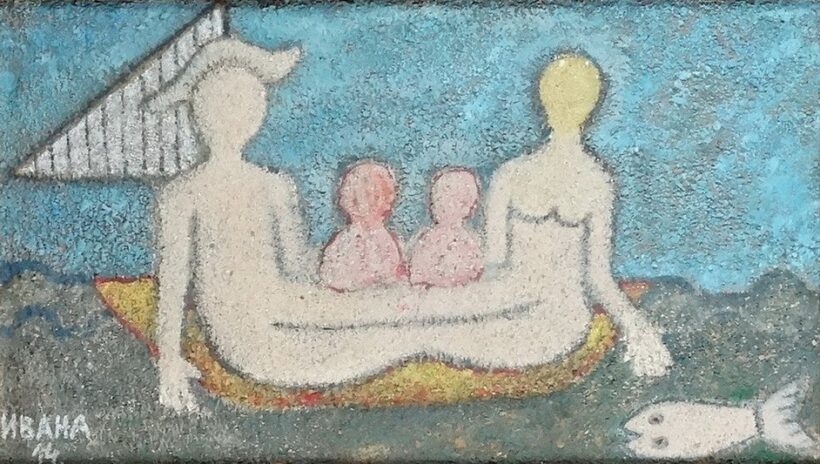 Ivana Stanisavljevic Negic (1977): Family on the boat, 2014, ho. ajánlással