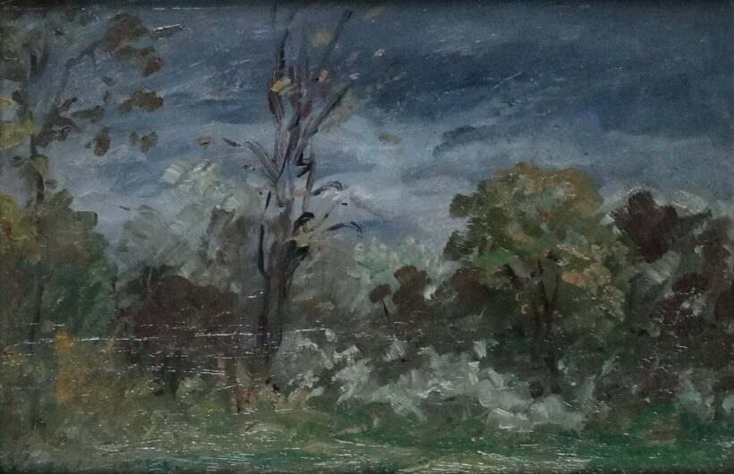 Olvashatatlan szignó: Kertrészlet