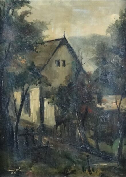 Olvashatatlan szignó: Falusi utca, 1968