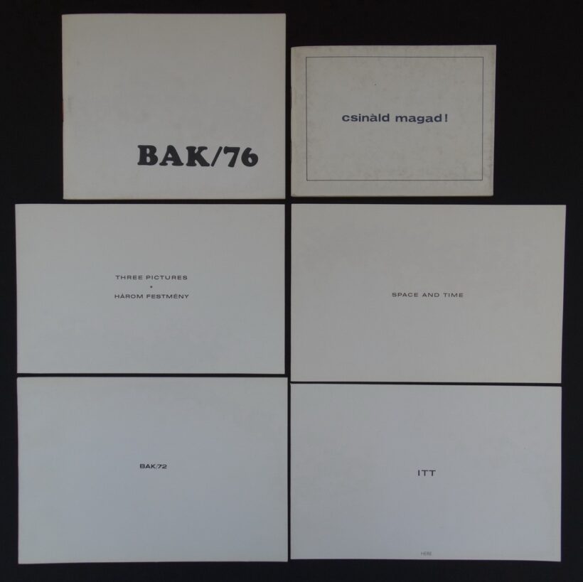 Bak Imre (1939-2023): Koncept füzet 6 db 1972-1976