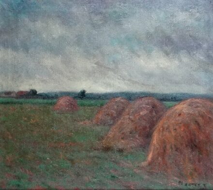 Nemes József, Haranglábi (1889 - 1976) : Táj boglyákkal 1919.