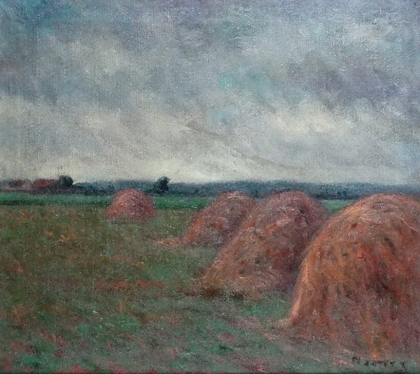 Nemes József, Haranglábi (1889 - 1976) : Táj boglyákkal 1919.