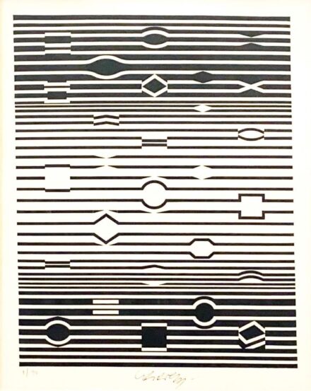 Viktor Vasarely (1908-1997): Fekete - fehér