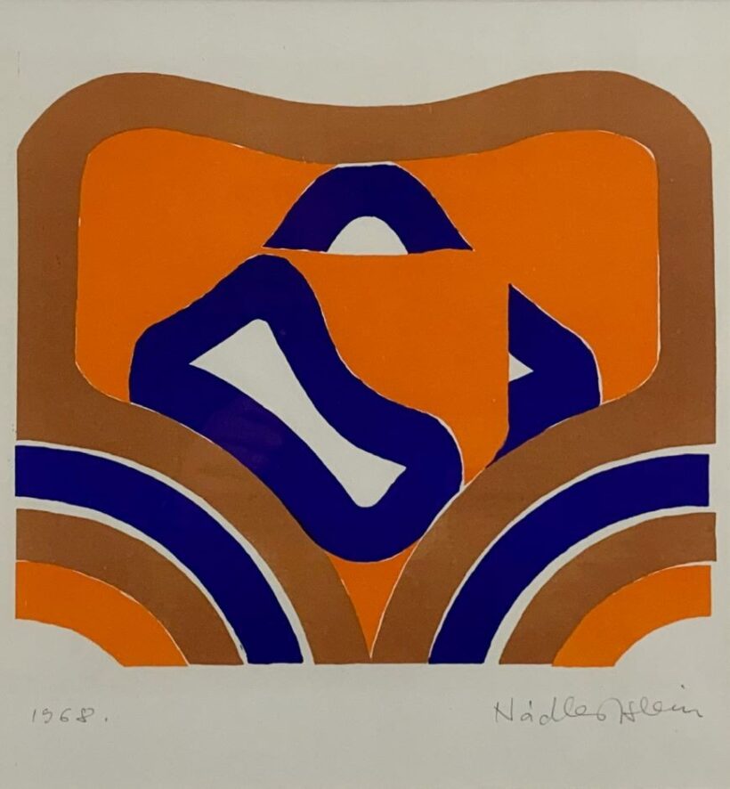 Nádler István (1938-): Kompózíció (kék -barna)