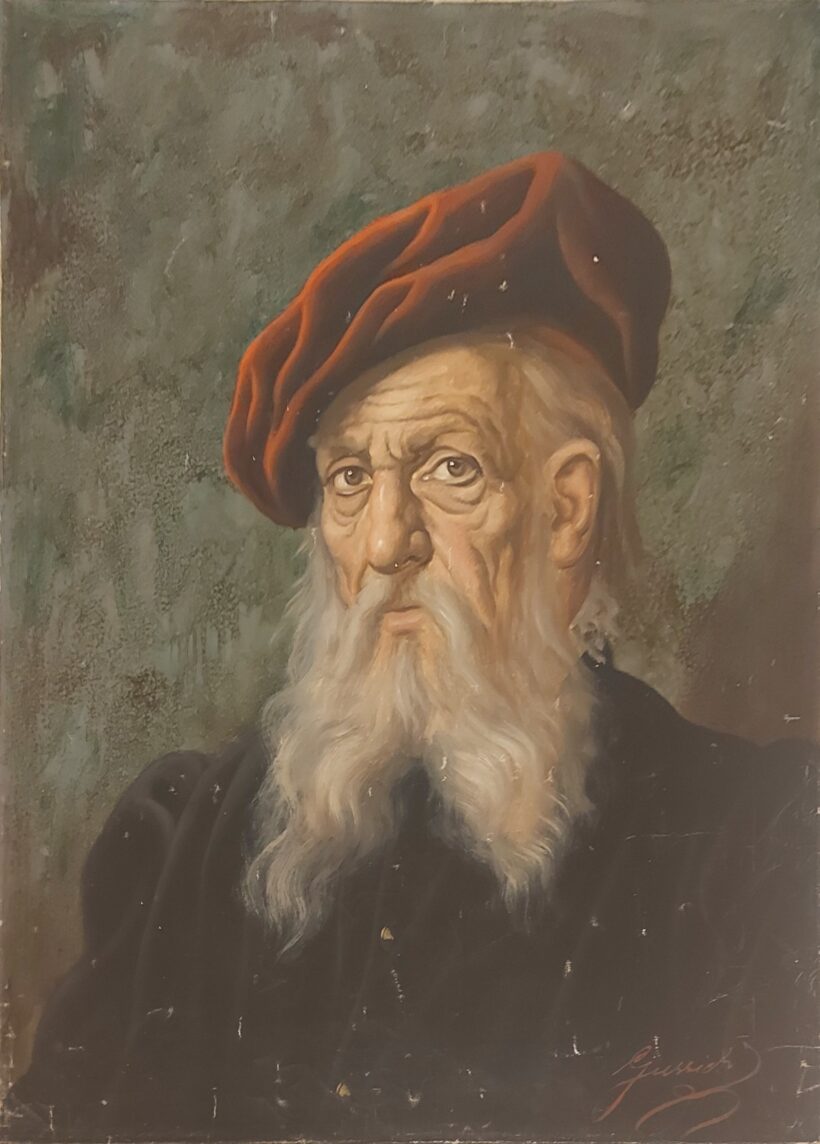 Gussich Jenő (1905 -): Piros sapkás férfi. J.j.l.