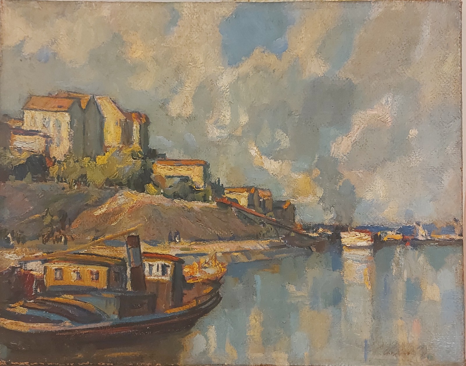 Ismeretlen alkotó: Folyópart. J.j.l.