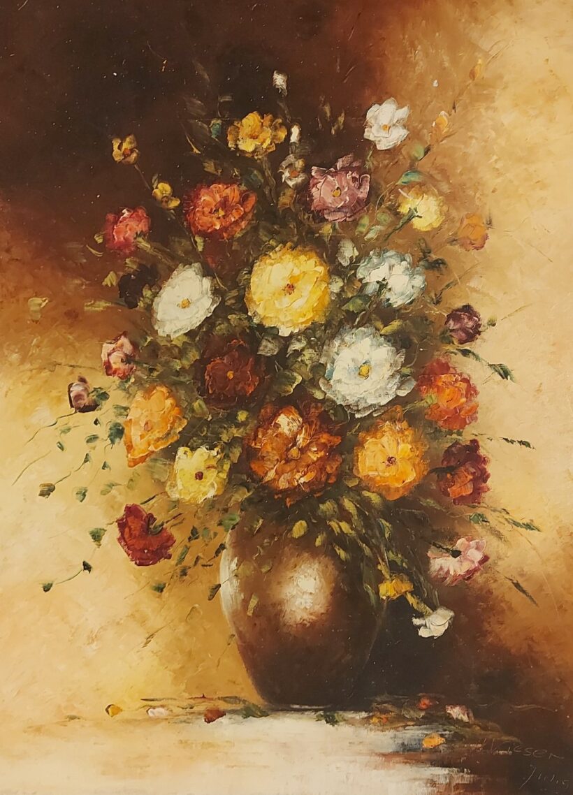 Wieser Júlia jelzéssel: Virágcsendélet. j.j.l.
