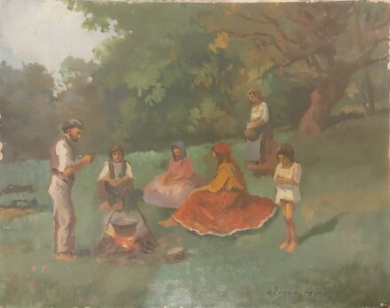 Zórád Géza (1896-1959): Bográcsozás. J.j.l.