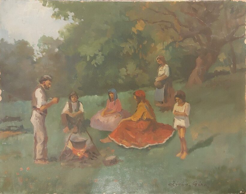 Zórád Géza (1896-1959): Bográcsozás. J.j.l.