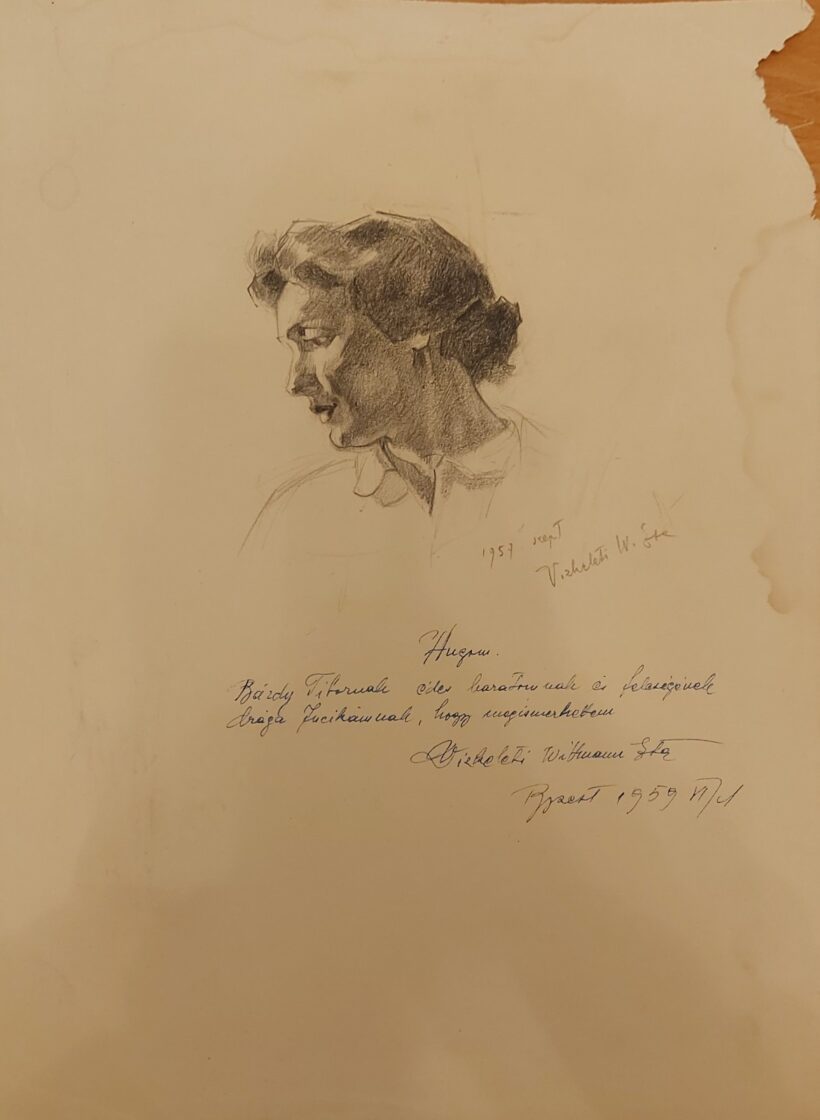 Vízkeleti Witman Eta (1882 - 1962): Hugom. J.j.l. Üdvözlő sorokkal.