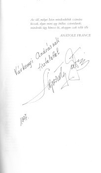 Kárpáti György Kárpáti György: Agárdy. Agárdy Gábor által Várkonyi András (1949-) színész számára dedikált példány.