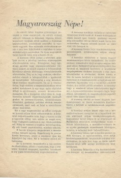 Ezerkilencszázötvenhat. Magyarország népe!  Ezerkilencszázötvenhat. Magyarország népe! A Magyar Dolgozók Pártja Központi Vezetőségének szórólapja.