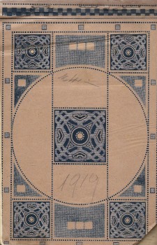 Szecessziós grafikájú naptár 1919-ből.  Szecessziós grafikájú naptár 1919-ből.