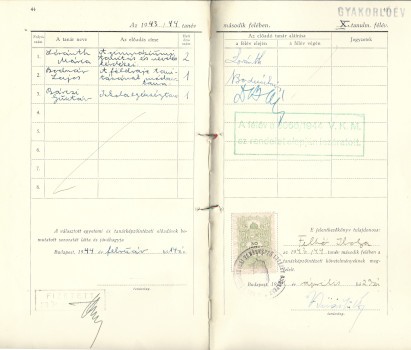 Leckekönyv. A budapesti Középiskolai Tanárképzőintézet leckekönyve 1939-1945-ből. Leckekönyv. A budapesti Középiskolai Tanárképzőintézet leckekönyve 1939-1945-ből.

Bárczi Gusztáv (1898-1890) orvos, gyógypedagógus, valamint Domanovszky Sándor (1877-1955)
