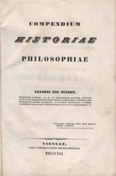 Stanke Leander Stanke Leander: Compendium historiae philosophiae.