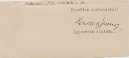 Nevezetes magyar személyiségek aláírásai.  Nevezetes magyar személyiségek aláírásai. Herczeg Ferenc, Hóman Bálint, Bartha Albert, Berinkey Dénes, Fejérpataky László, Szalay Imre és Szende Pál aláírása.