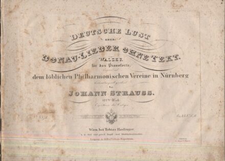 Strauss, Fahrbach és Ziehrer keringők.  Strauss, Fahrbach és Ziehrer keringők. Zongoraátiratok a 19. századból, 11 db. (egybekötve).