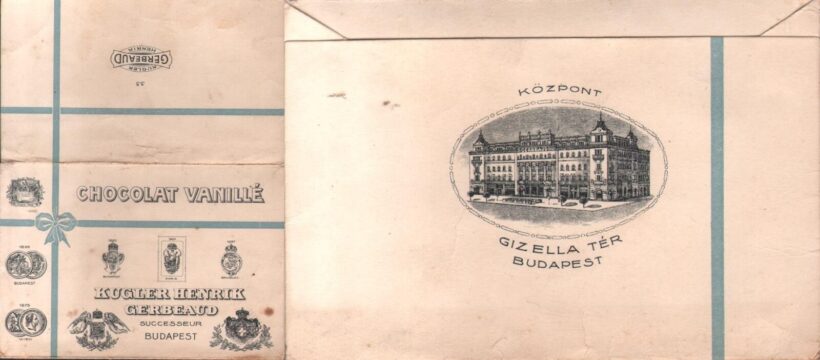 Gerbeaud reklámboríték 1917-ből. Gerbeaud reklámboríték 1917-ből.