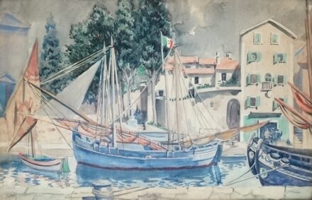 Undi Mariska (1877-1959): Olasz kikötő, 1927
