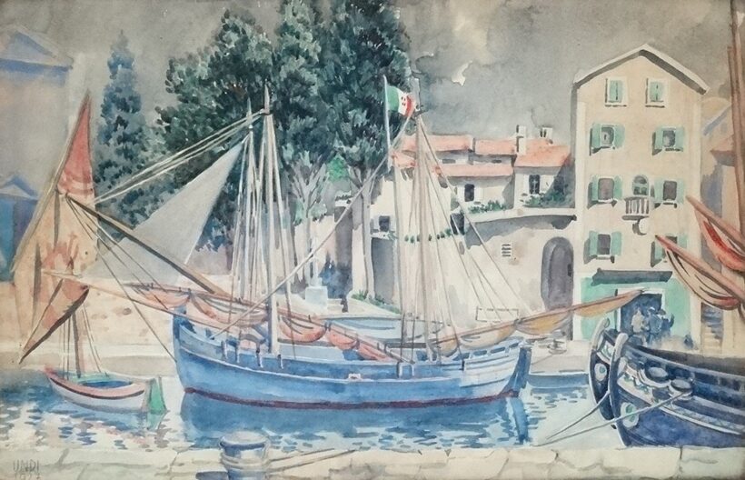 Undi Mariska (1877-1959): Olasz kikötő, 1927
