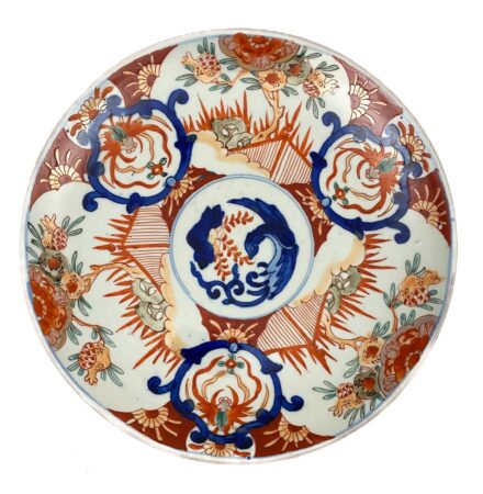 Japán Imari porcelán tányér