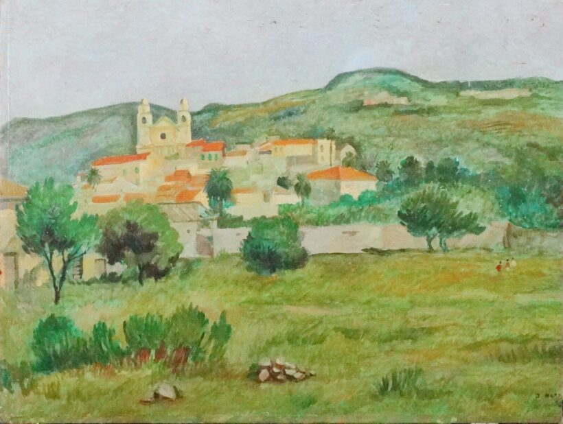Kaposy K. Ödön (1914 - 1996): Mediterrán tájkép (Borgio Verezzi)