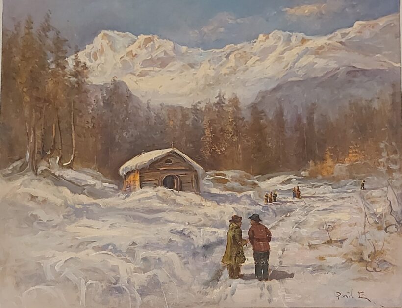 Pántl E. jelzéssel Pántl E. jelzéssel: Tél. Olaj,vászon. J.j.l