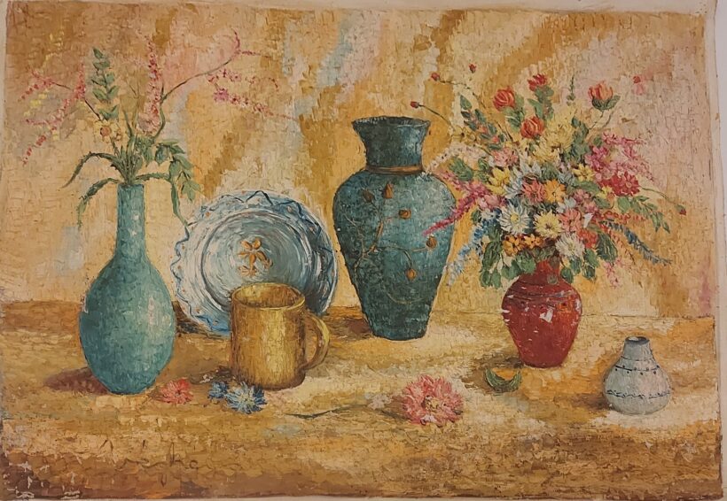Végh Éva ( - ) Végh Éva ( - ): Asztali csendélet. J.b.l.