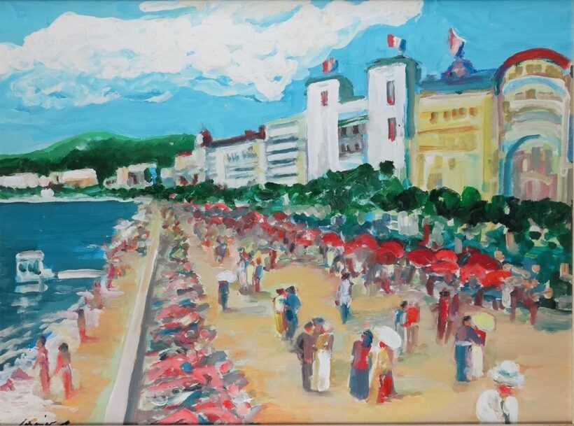 Schéner Mihály (1923 - 2009) : Cannes-i plage