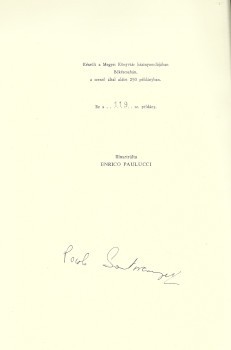 Santarcangeli, Paolo Santarcangeli, Paolo: Üzenet a túlsó partról. Illusztrálta Enrico Paulucci. Számozott, aláírt példány.