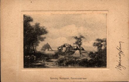 Tanyasi jelenet. 1900-as évek eleje.  Tanyasi jelenet. 1900-as évek eleje. Szénásy Budapest, Ferencziek tere.