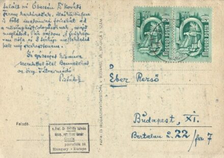 Győrffy István (1880-1959)  Győrffy István (1880-1959) botanikus, mohakutató, alpinista, egyetemi tanár autográf levelezőlapja 1951-ből.
