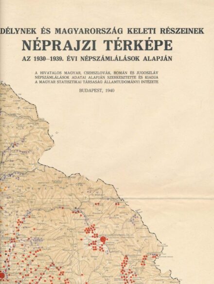 Erdélynek és Magyarország keleti részeinek néprajzi térképe az 1930-1939. évi népszámlálás alapján. Erdélynek és Magyarország keleti részeinek néprajzi térképe az 1930-1939. évi népszámlálás alapján.