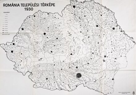 Románia települési térképe 1930. Románia települési térképe 1930.