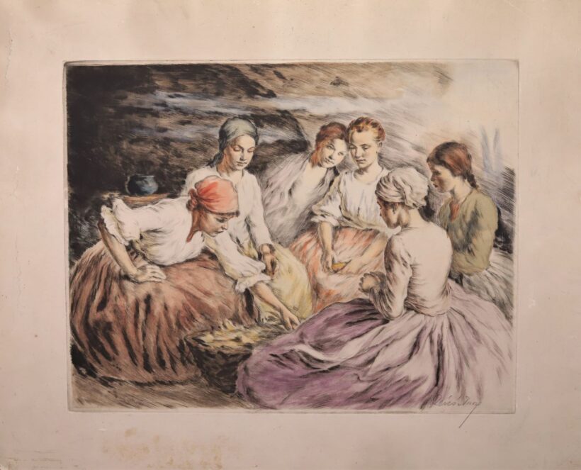 Révész Imre (1859-1945): Kukoricahántás - Image 2