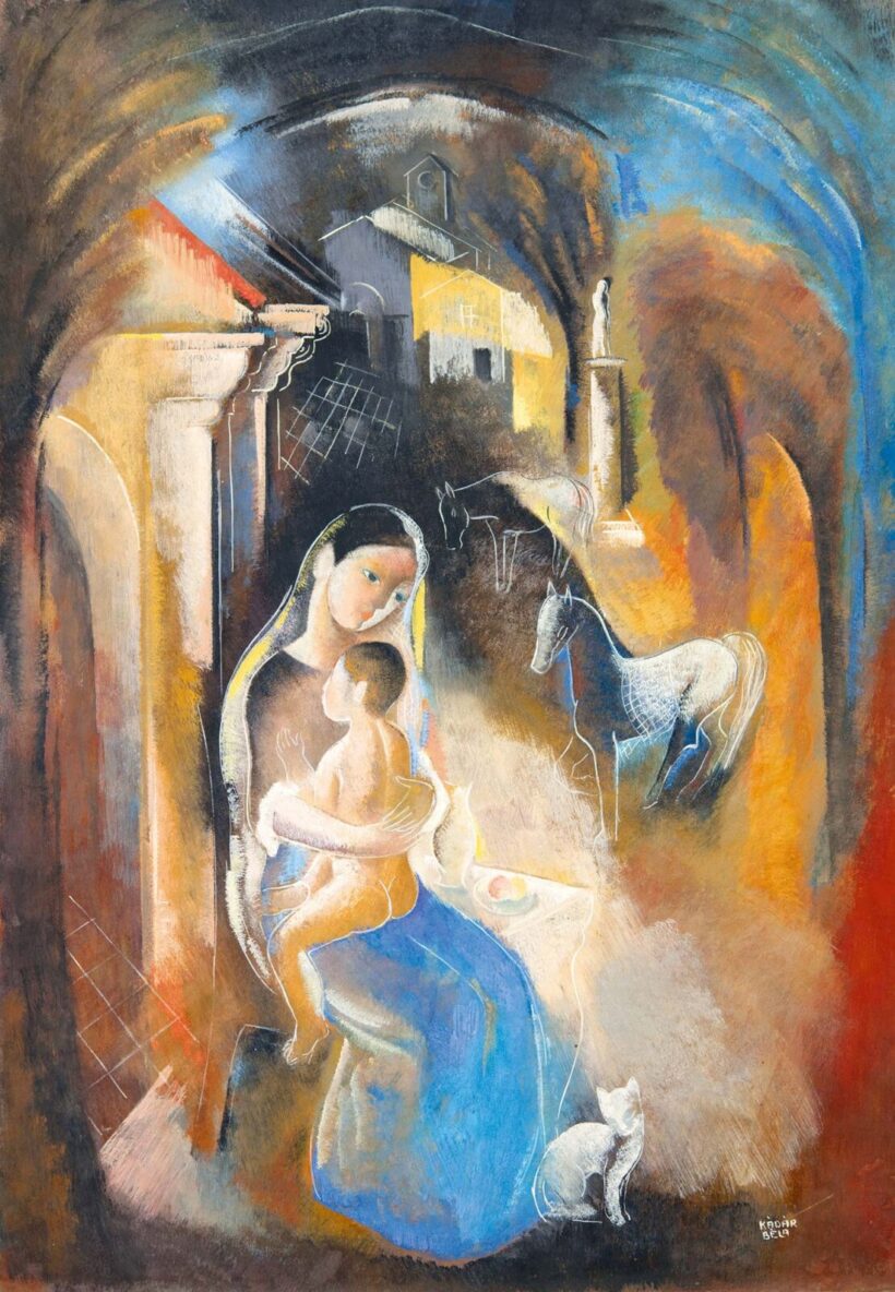 Kádár Béla (1877-1956): Anya gyermekével