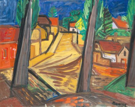 Barcsay Jenő (1900-1988): Szentendrei utcarészlet, 1935 körül