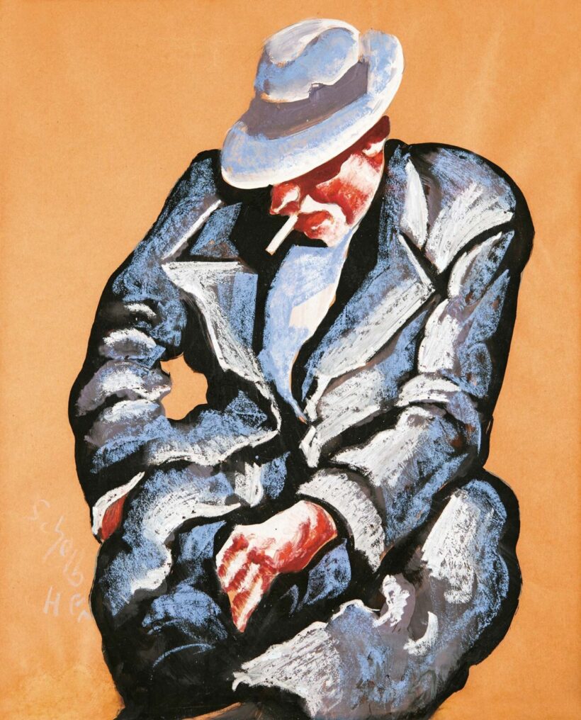 Scheiber Hugó (1873-1950): Kalapos férfi