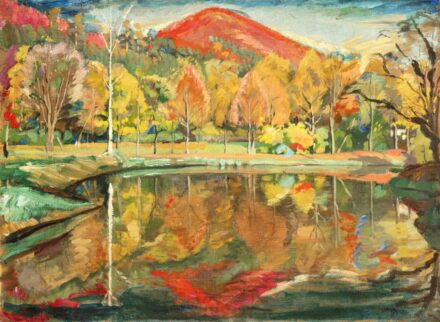 Vörös Géza (1897-1957): Ősz a tóparton, 1933