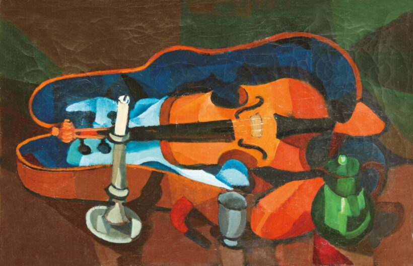 Simon György János (1894-1968): Csendélet hegedűvel, 1942