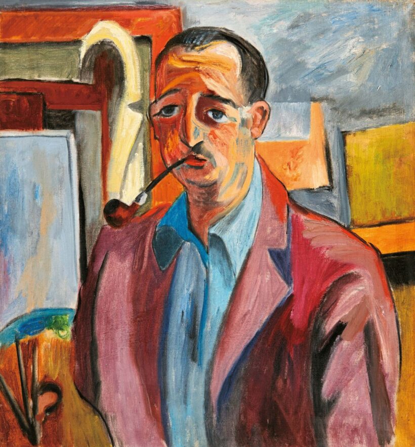 Fenyő György (1904-1978): Önarckép pipával