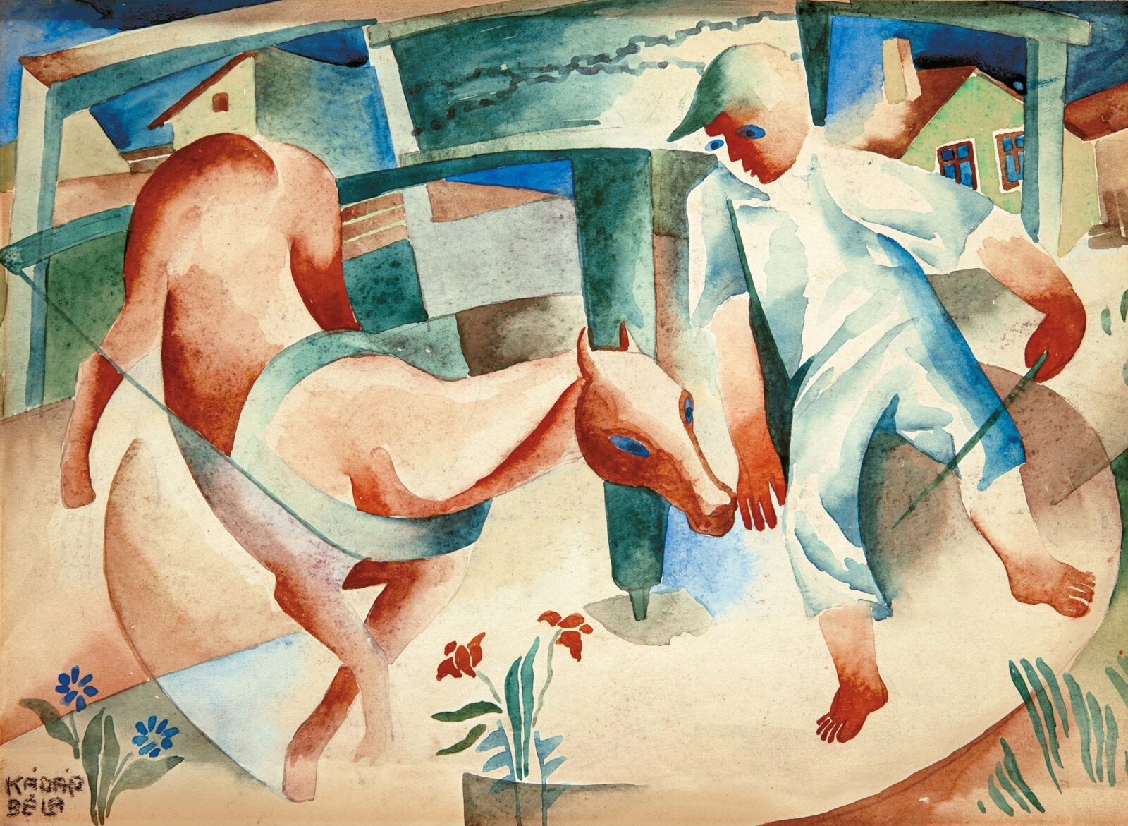 Kádár Béla (1877-1956): Falu (Der Bauer), 1923-24 körül