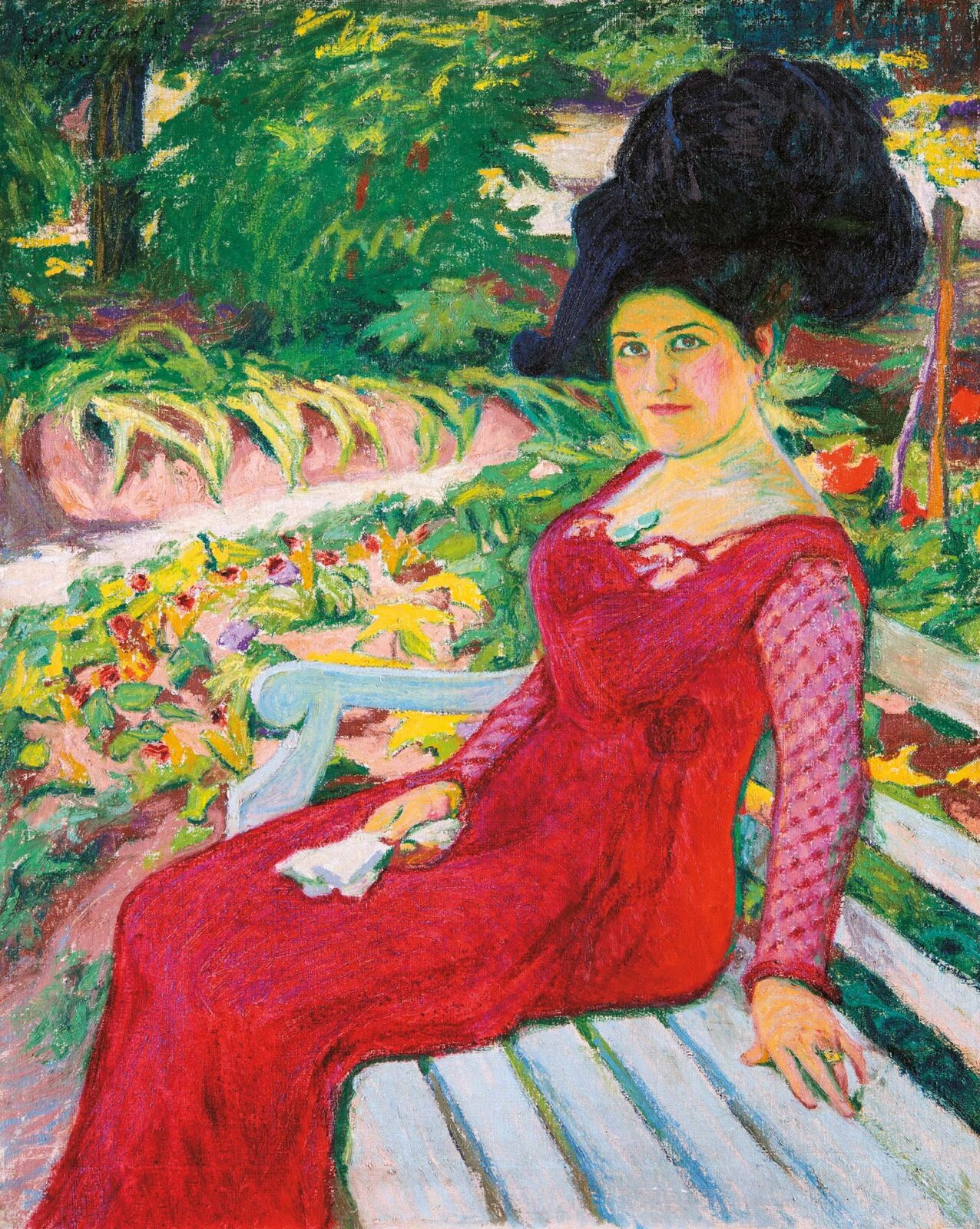 Lohwag Ernesztin (1878-1940): Hölgy strucctollas kalapban, 1910