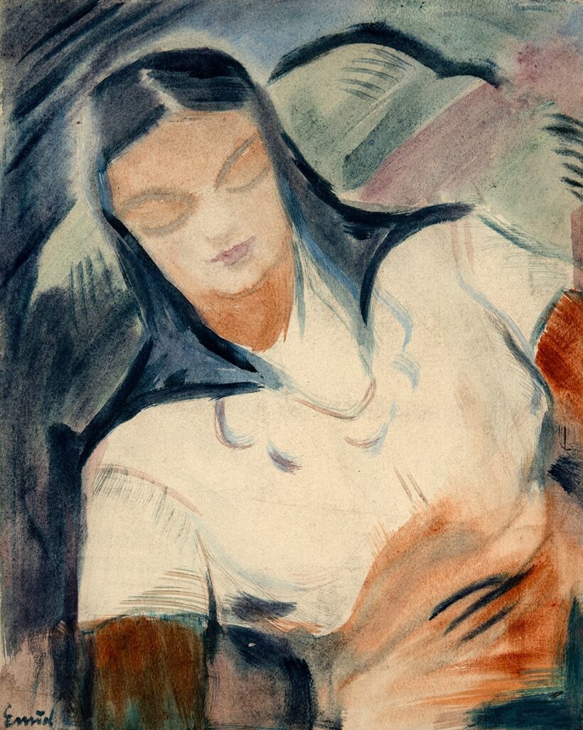 Emőd Aurél (1897-1958): Olvasó lány